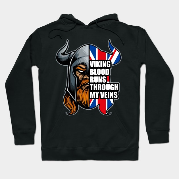 British Viking Warrior Culture UK Flag Valhalla Hoodie by RadStar